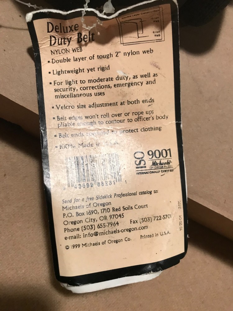 Uncle Mike's 2" Deluxe Nylon Duty Belt Size Small
