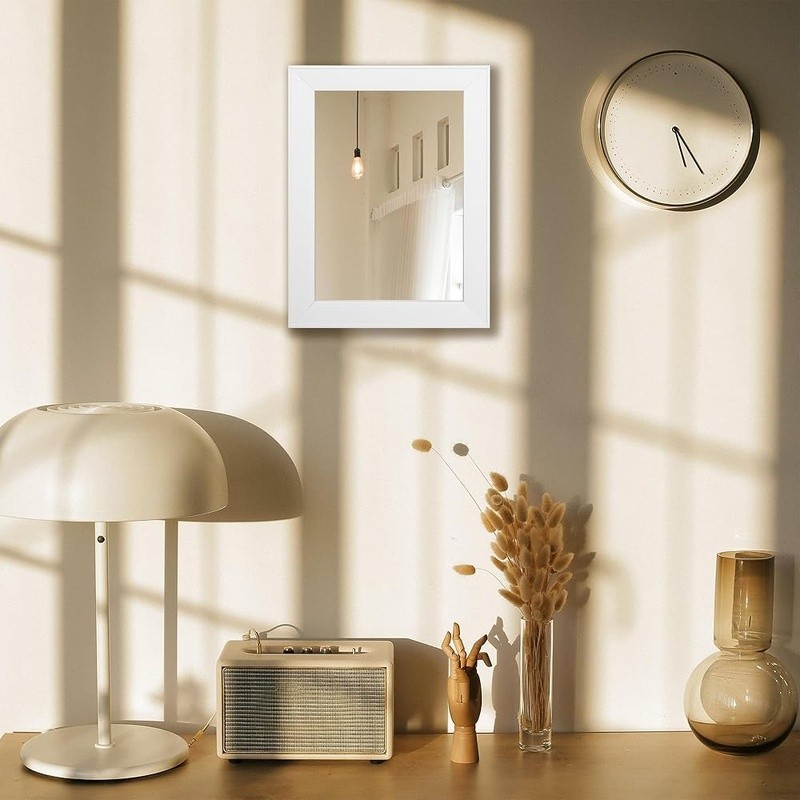 Beveled Edge Rectangular Wall Mirror Clear Reflection Easy Install Home Décor US