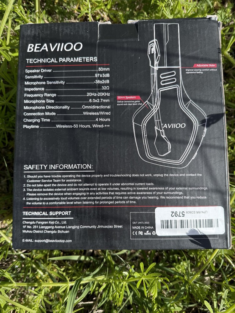 BEAVIIOO 2.4G Wireless Gaming Headset - (HW01)