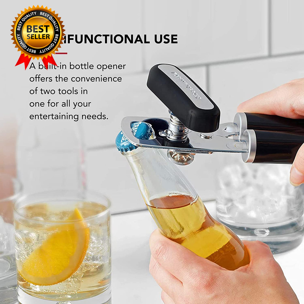 Classic Multifunction Can Opener and Bottle Opener Easy to Use Razor Sharp