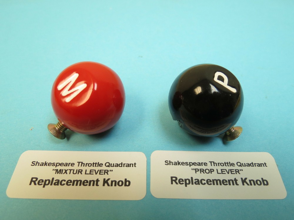 WWII Aircraft Shakespeare Throttle Quadrant Replacement Knobs AT-6 BT13 Stearman