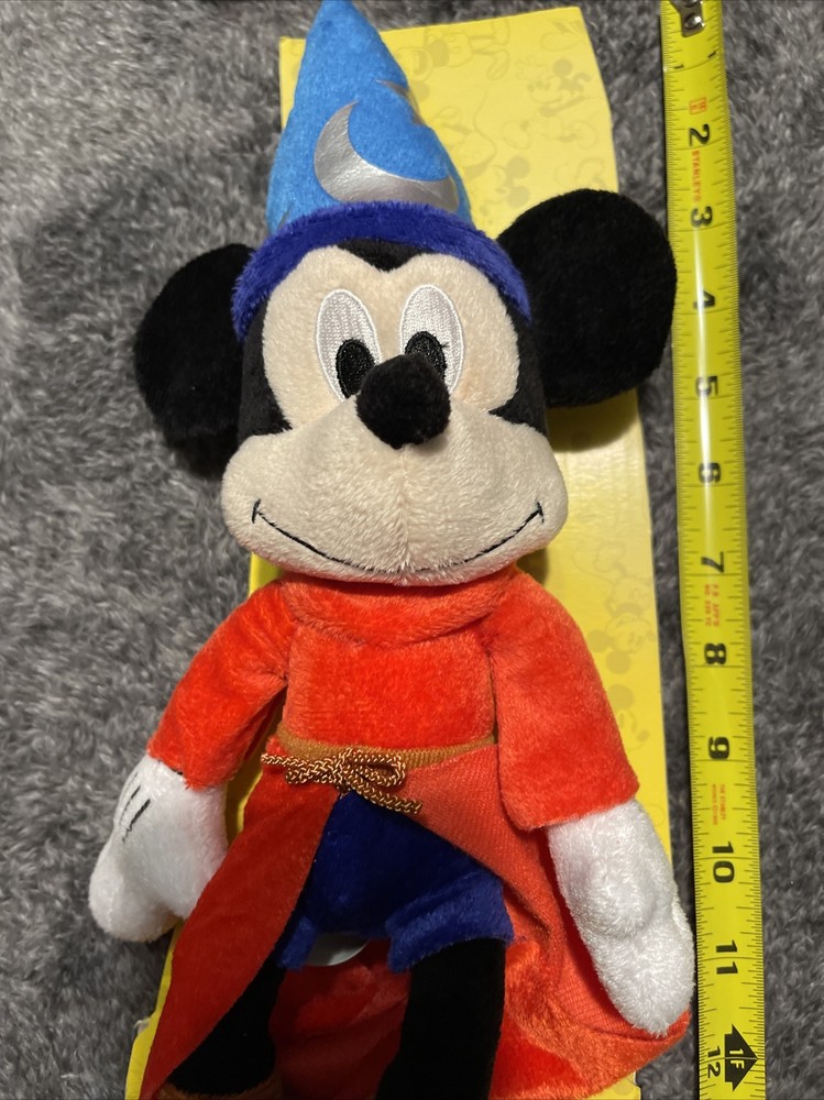 DISNEY 14” PLUSH MICKEY MOUSE Sorcerer’s Apprentice TRUE ORIGINAL 90 YEARS MAGIC