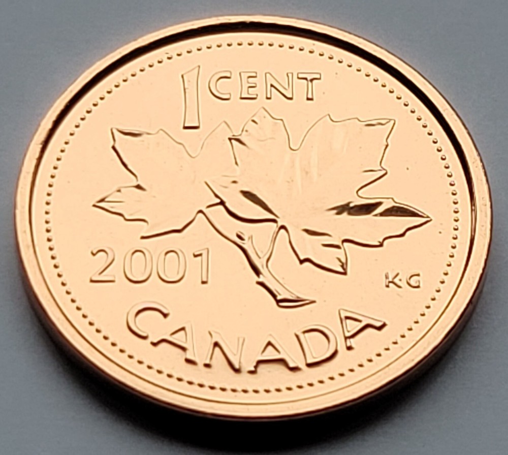 *** CANADA ONE CENT 2001 P *** FROM MINT SETS *** BETTER DATE ***