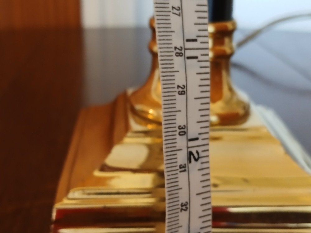SEARCHLIGHT Brass and black column table lamp base