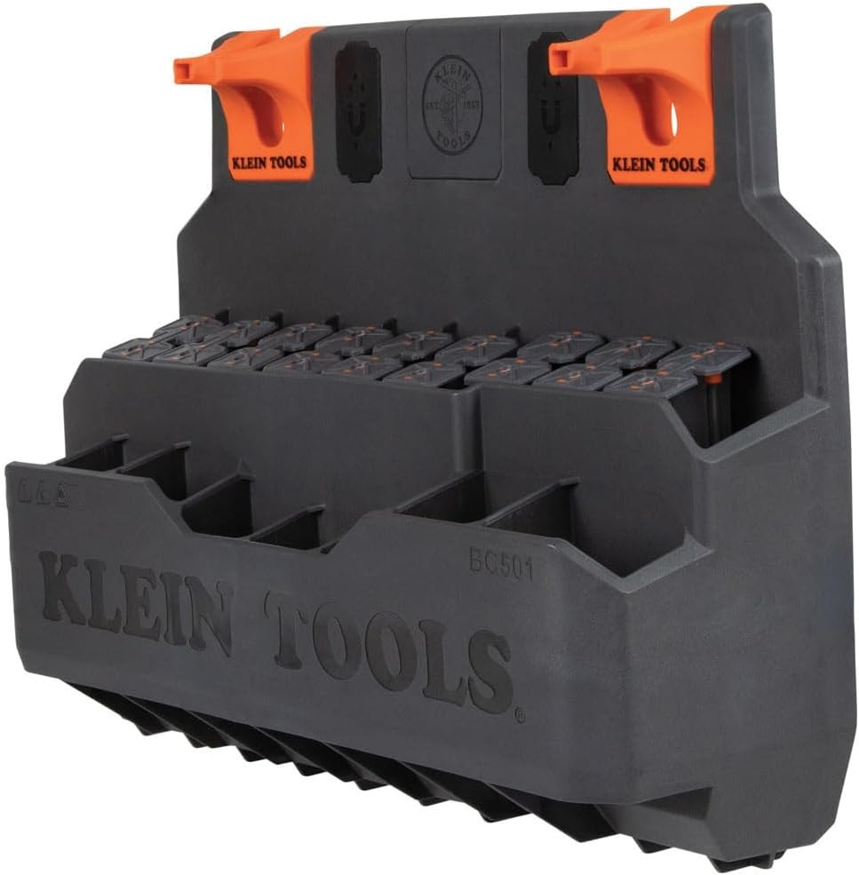 Klein Tools BC501S S-Hook Hard Tool Storage Module, 18 Compartments, Black