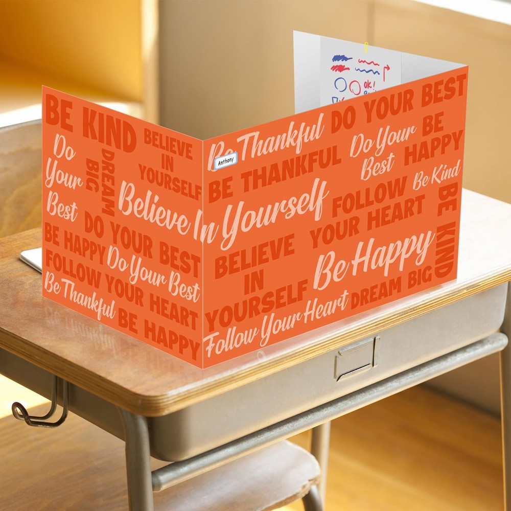 24 Pcs Inspirational Privacy Folders Standard for Students Cardboard Shields ...