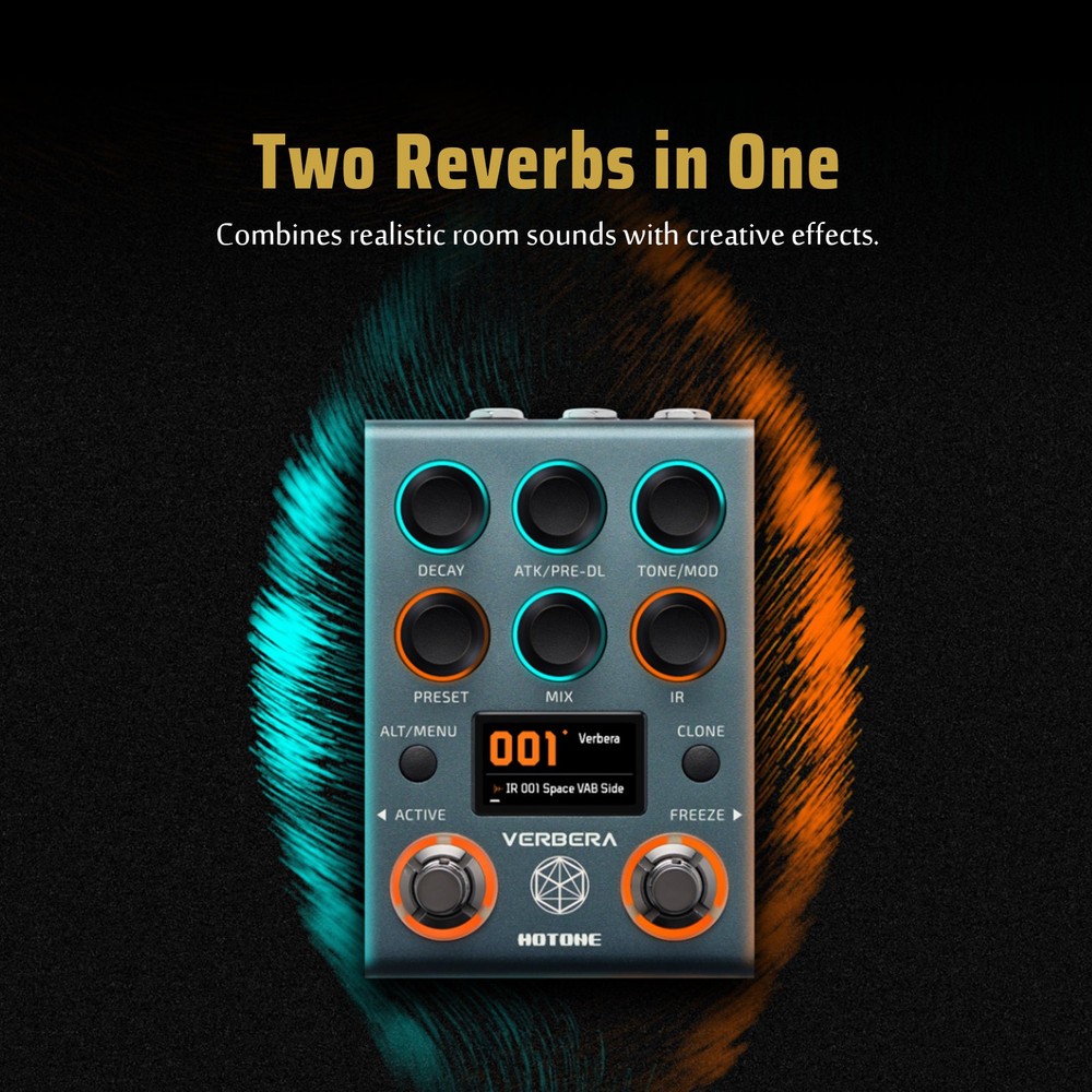 HOTONE Verbera Hardware Convolution Reverb Pedal with Instant IR Loading