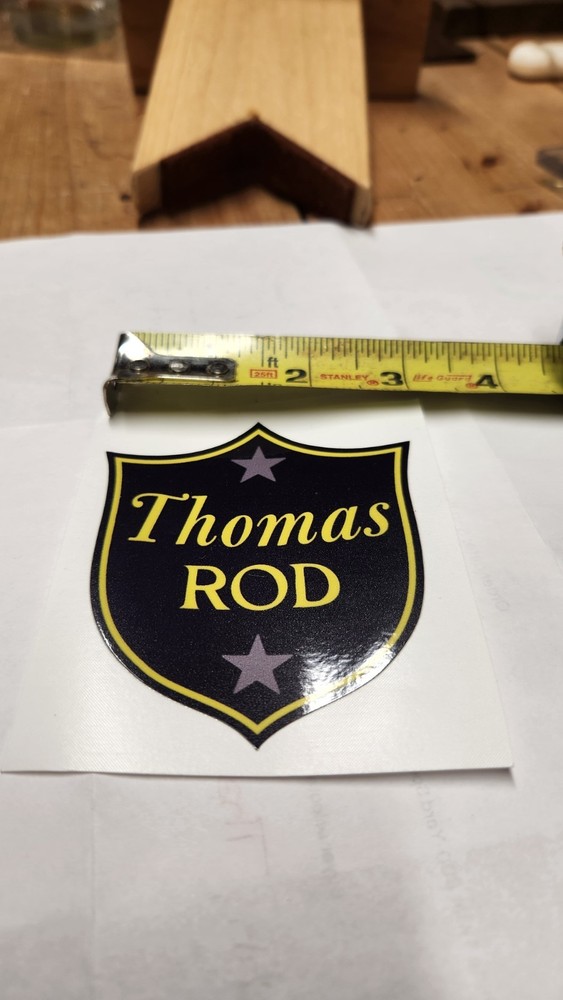 F.E. Thomas Rod Tube Labels