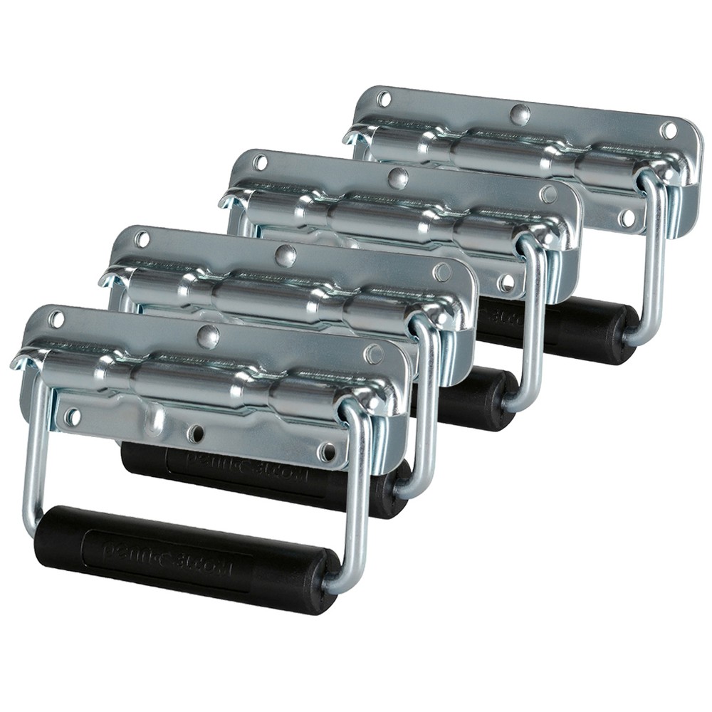 4 Penn Elcom H1053Z Spring-loaded Surface Mount Flip Handle Rubber Grip Zinc