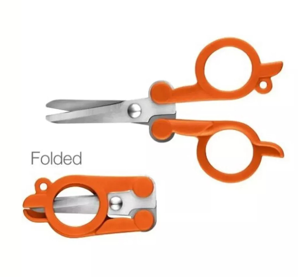 Fiskars Folding Travel Pocket Scissors, For small sewing projects. Orange