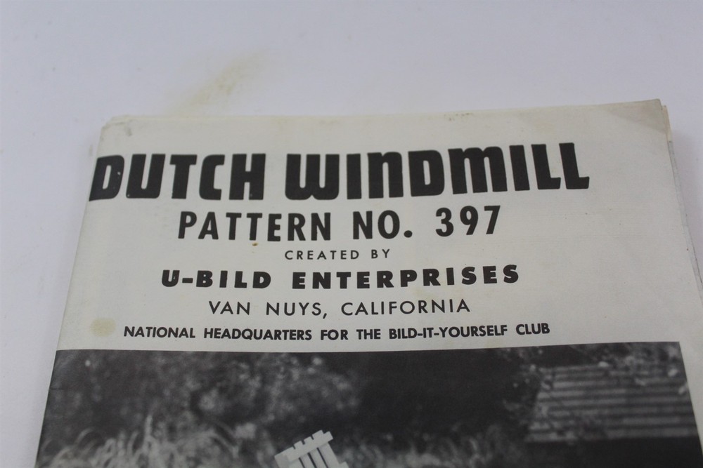 Step by Step Pattern For Dutch Windmill #397 Woodworking Craft Kit Pattern
