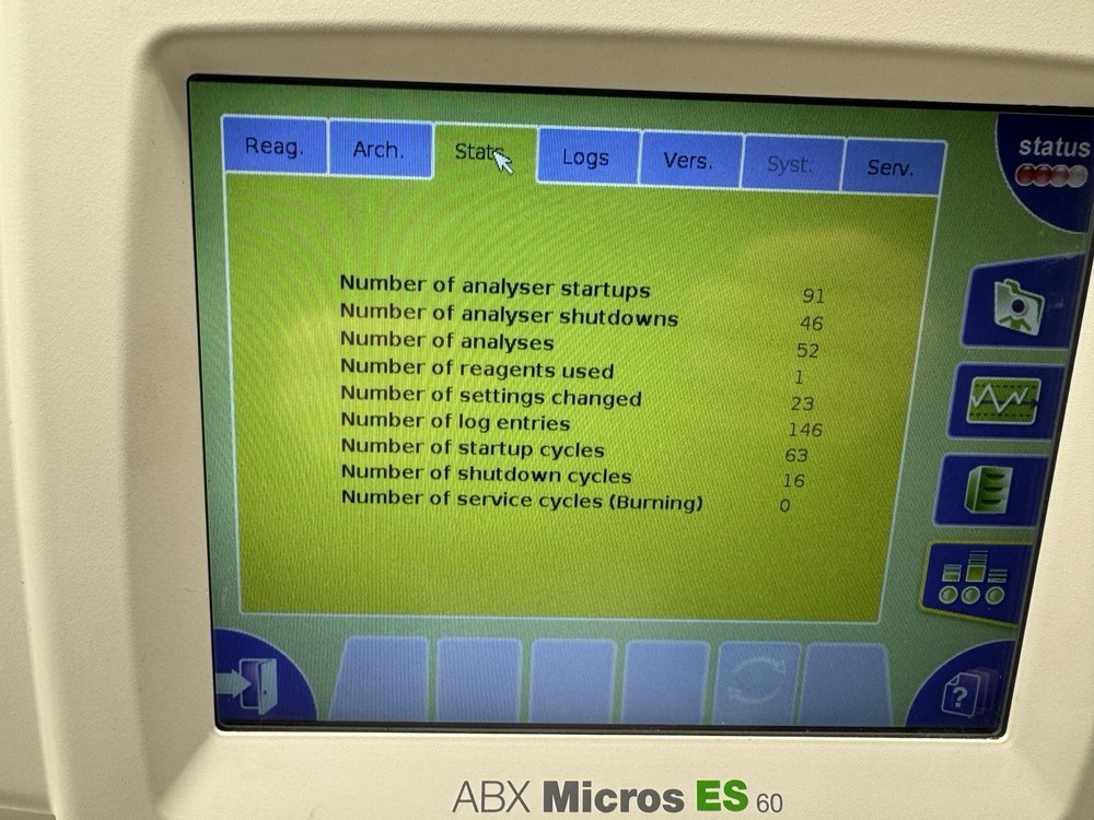 Horiba ABX Micros ES 60 Hematology Analyzer