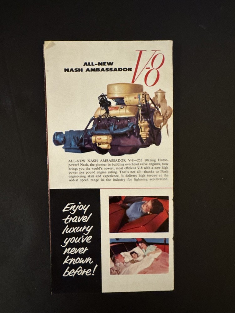 Original 1957 Nash Fold Out Sales Brochure