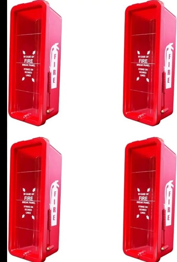 🤡🔥🧯 4 pcs  5lb FIRE EXTINGUISHER CABINET With  LOCK & HAMMER 🤡🔥🧯