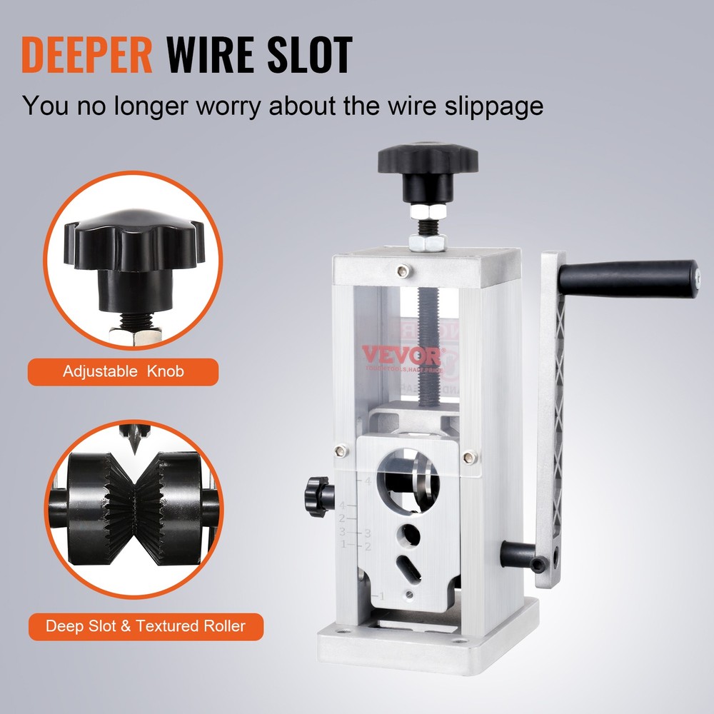 VEVOR Manual Wire Stripping Machine Portable Cable Stripper 0.06-1.57 in Visual