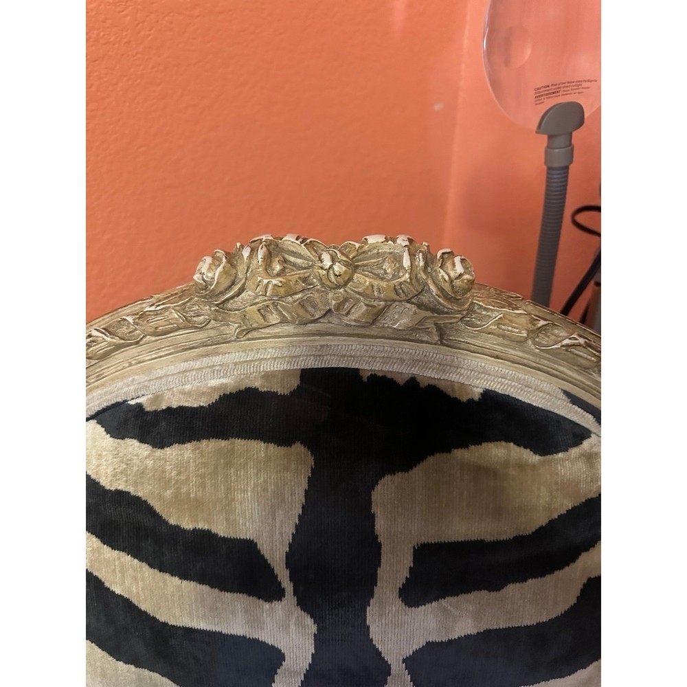 Antique zebra chair