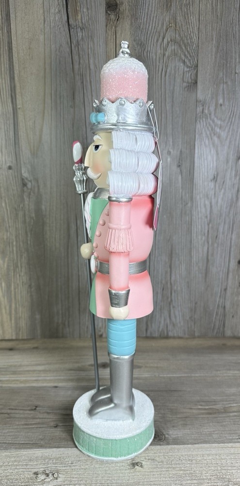 Christmas Pastel Candy Nutcracker 18"H Peppermint Square New