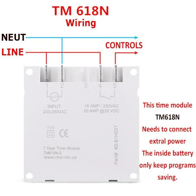 Timer Switch 6V DC 7 Days Programmable LCD Display Battery Time Relay Clock