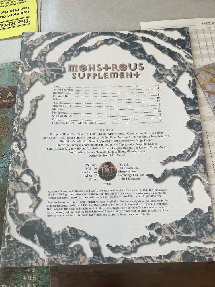 Original AD&D PLANESCAPE Boxed Set Campaign Setting Complete Mint! HTF Pics TSR