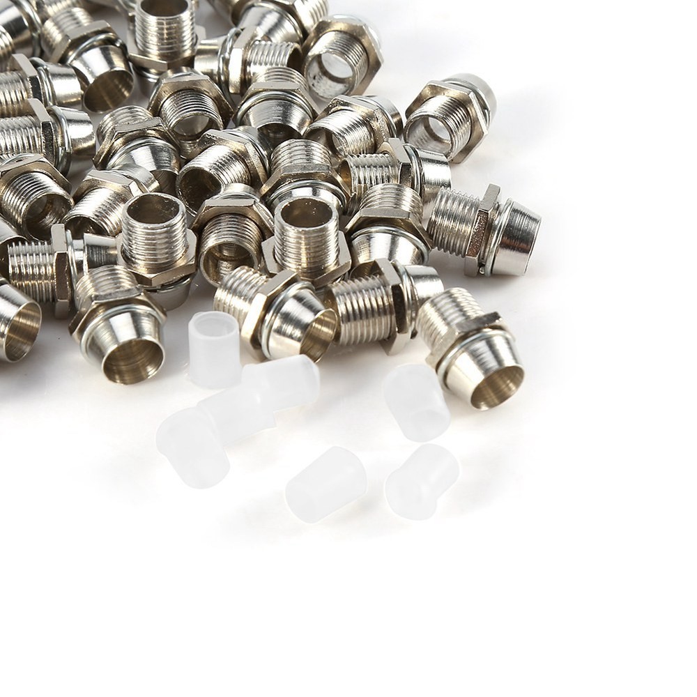 50 Pcs Silver Color 5mm LED Holders Panel Display Thread Mount Size 8mm New