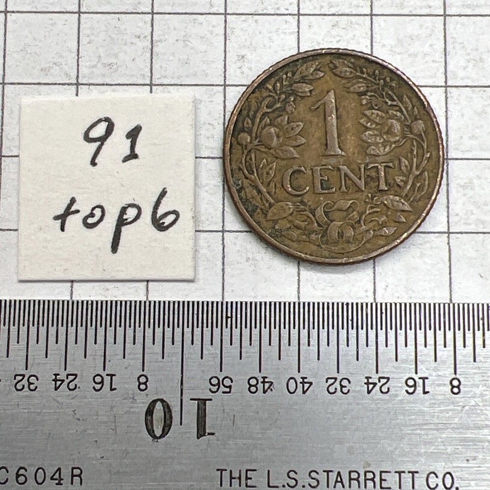 1944 Curcao One Cent