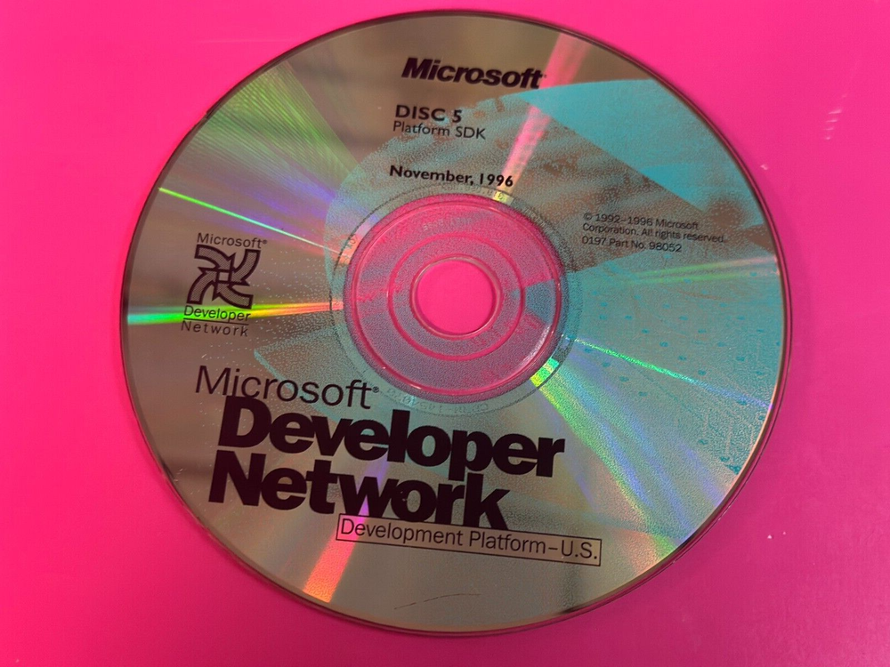 Microsoft Developer Network - Conference cd's 1996 -1997 Lot of 2
