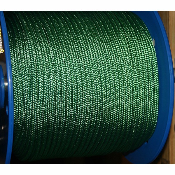 NAUTOS- MRDB026 - 6MM / 1/4" -DOUBLEBRAID - SOLID GREEN - SELL BY YARD (3')
