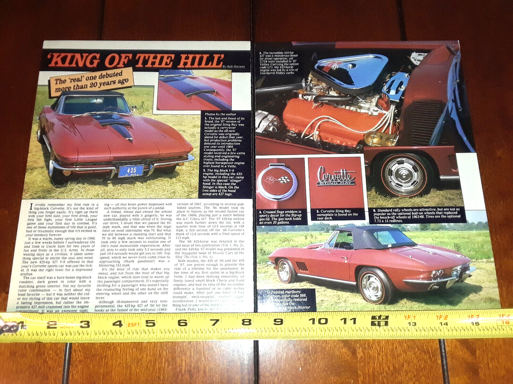 1967 CORVETTE L71 427 ORIGINAL 1989 ARTICLE