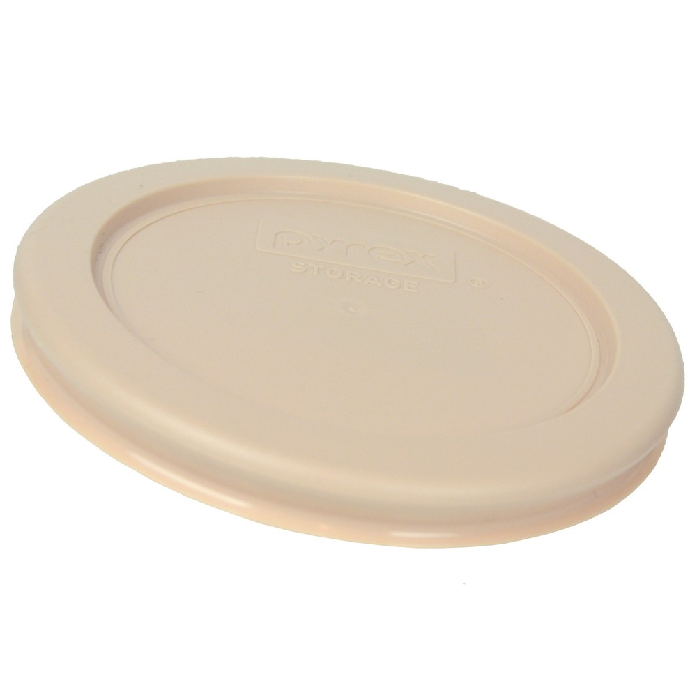 Pyrex 7202 1-Cup Glass Bowls & 7202-PC Blush Plastic Lids (6-Pack)