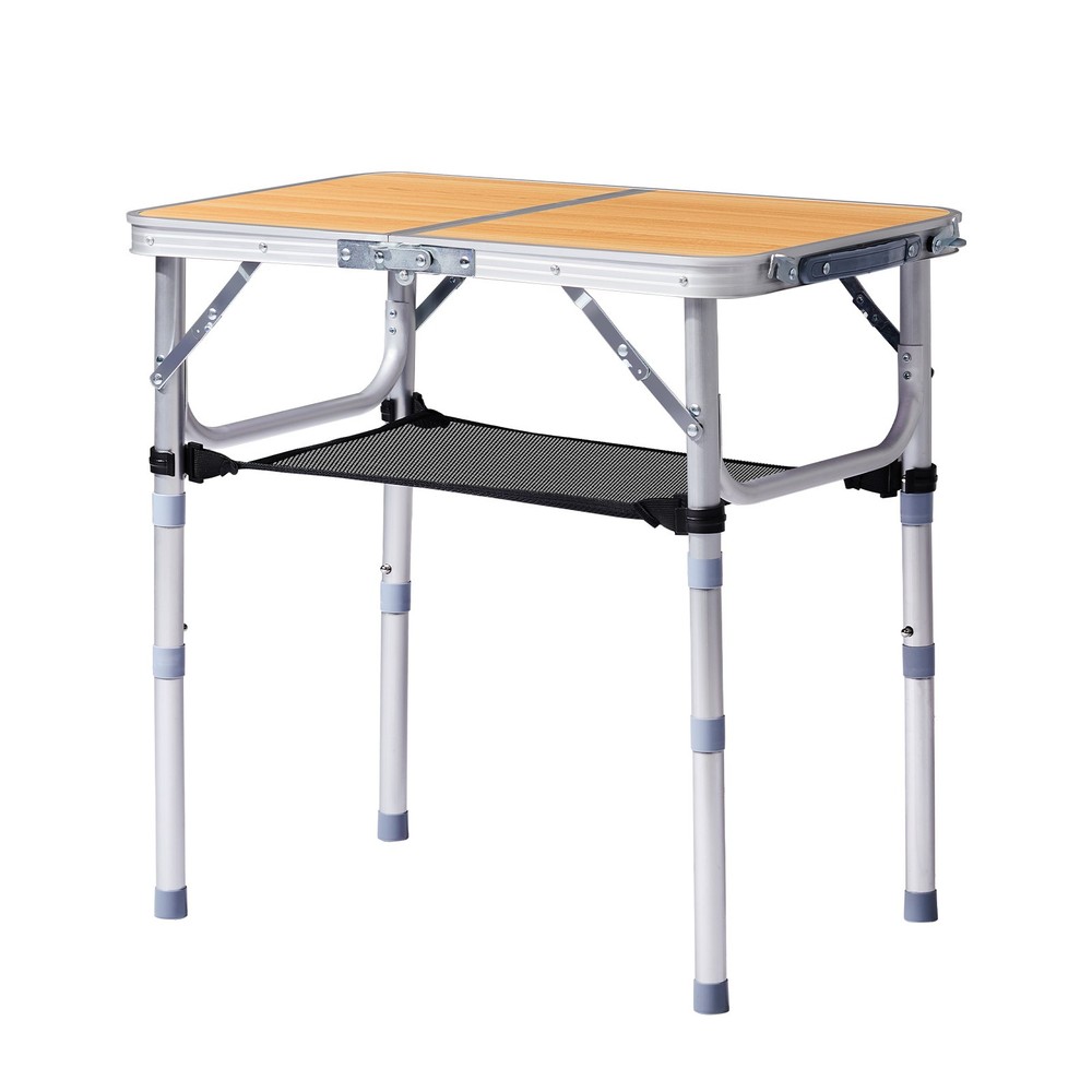 Outdoor Folding Camping Table,2ft Portable Pinic Table with 3Adjustable Height
