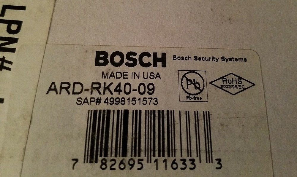 Bosch ARD-RK40-09 Keypad EUC! DEMO UNIT