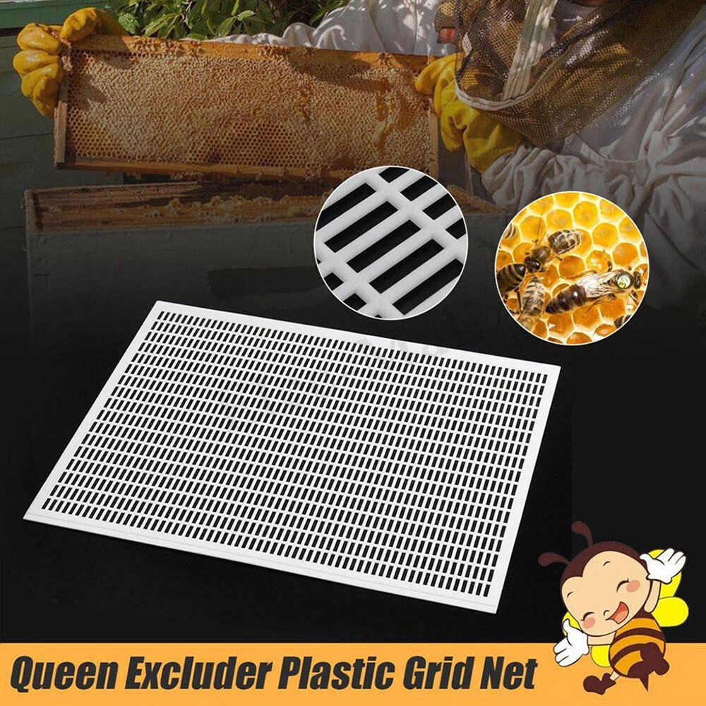 4Pack 10 Frame Plastic Queen Bee Excluder,Trapping Net Grid Beekeeping Tool Kit