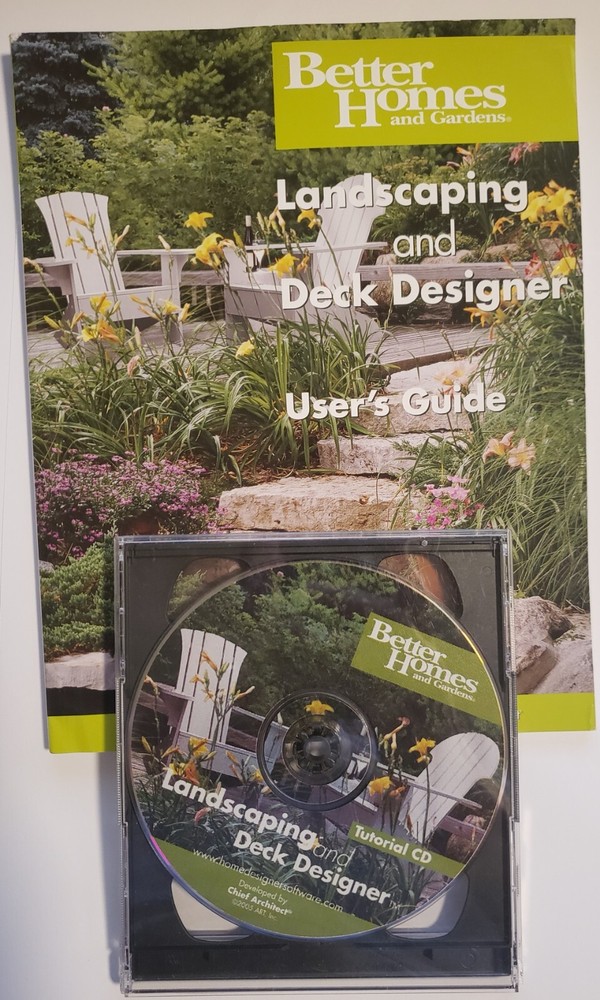 Better Homes & Gardens Landscaping Deck Design Users Guide Program Tutorial CD