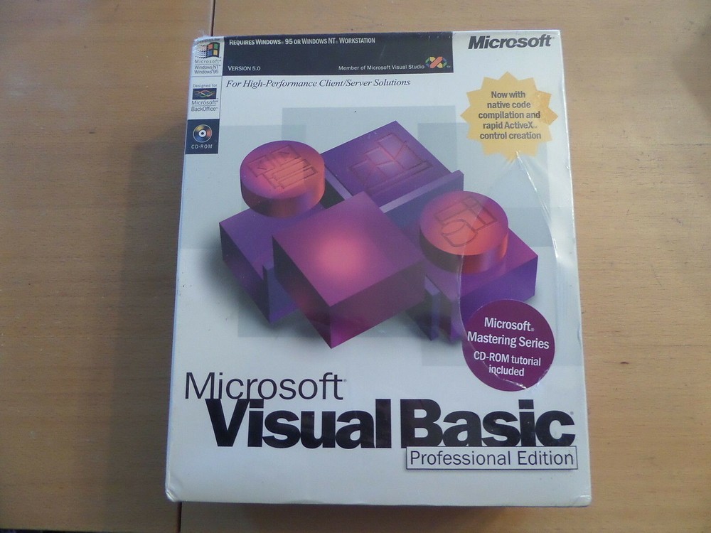 Microsoft Visual Basic 5.0 Professional Edition NEW Still Sealed BIG Box PC\CD