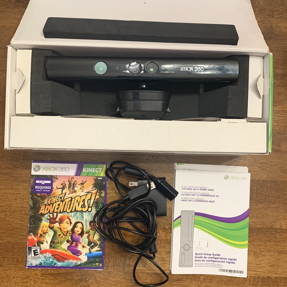 KINECT SENSOR with KINECT ADVENTURES GAME FOR MICROSOFT XBOX 360 Power TESTED