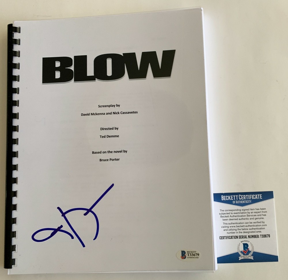 Nick Cassavetes Signed BLOW Complete Movie Script Autograph Beckett BAS COA