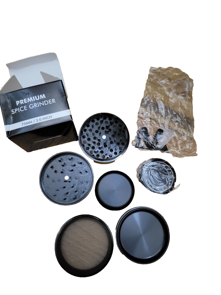 VIVAMINT Spice Grinder Large 3.0 Inch Black