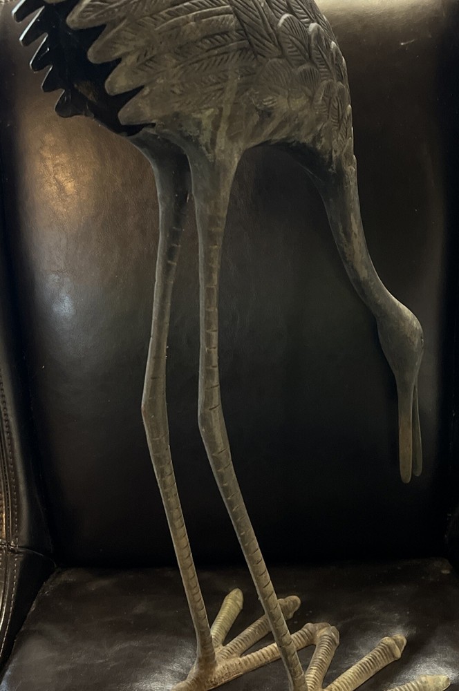 Oversized Brass Egret