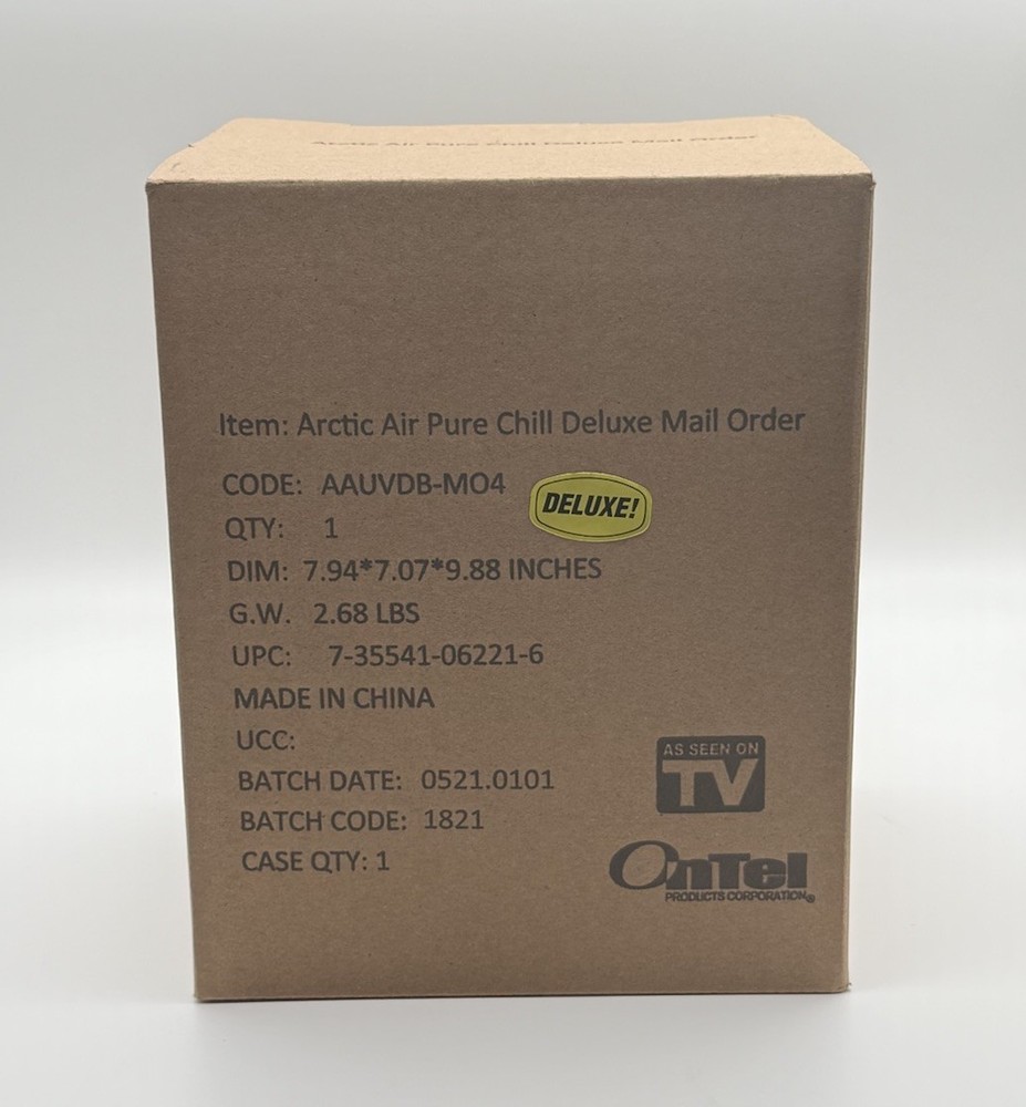 Arctic Air Pure Chill Deluxe w/UV Light Portable Desk Cooler AAUVB-MO4 Open Box