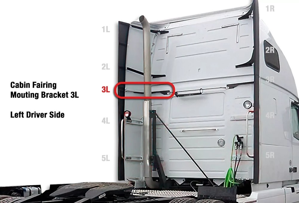 Compatible with Volvo VNL 2004-2017 Middle Cab Fairing Support Bracket L3, Left