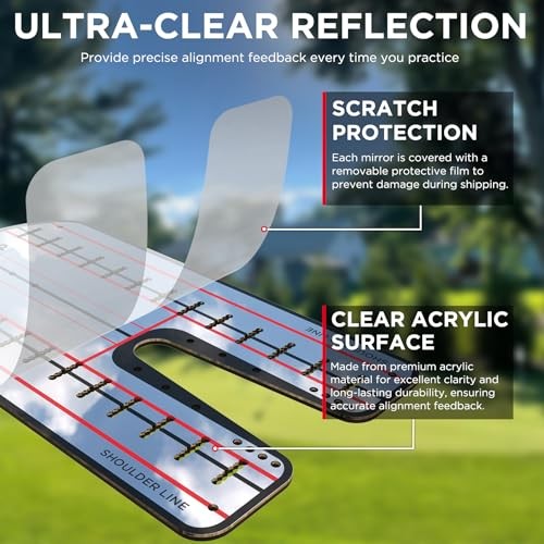 Golf Putting Mirror - Alignment Putting Putting Mirror Ultra - 16.5" x 9"