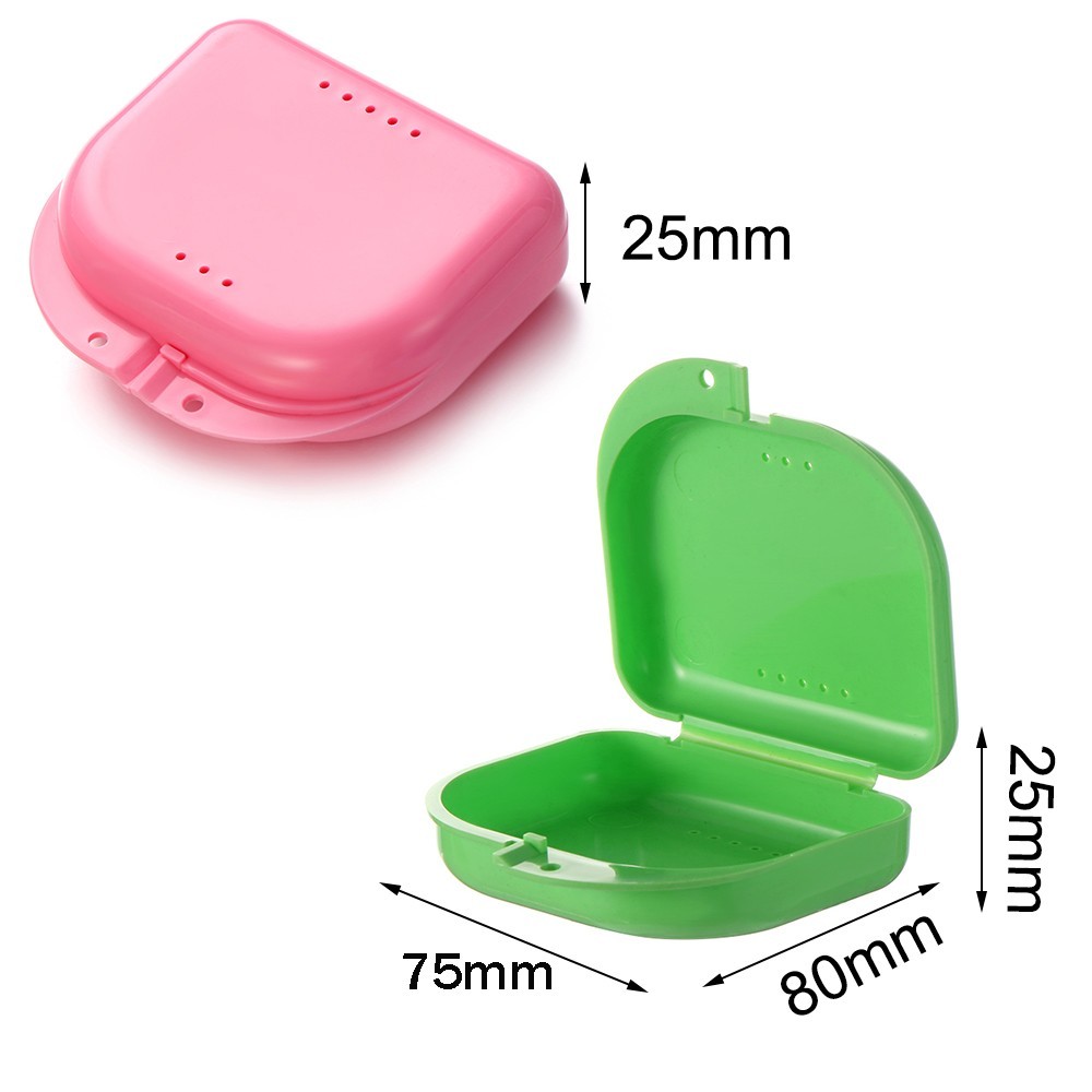 5Pcs Dental Denture Retainer Plastic Storage Case Box Mouthguard Container