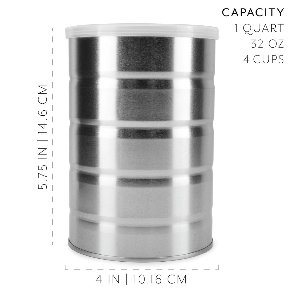 Empty Coffee Cans (4-Pack); Metal Cans for Kitchen Storage, Coffee Packaging ...