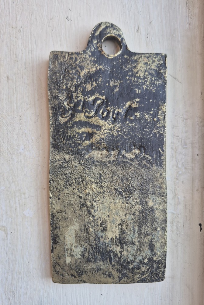 1700s Brass Alphabet Plate