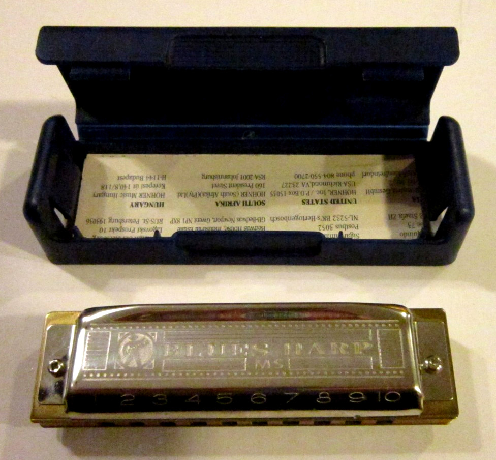 Hohner Blues Harp Germany MS SERIES E Harmonica Harp 4" With Case