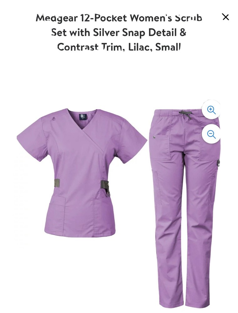 womens scrub set size small