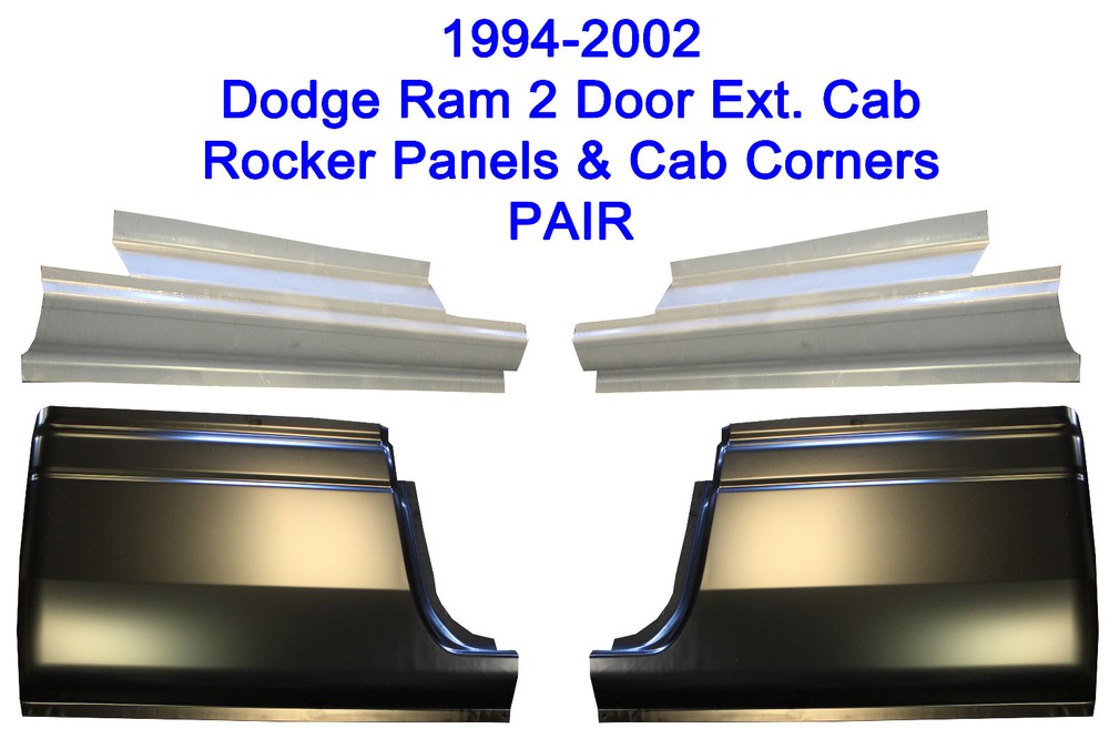 1994-2002 For Dodge Ram Pickup 2dr Extended Cab Corner & Rocker Panel Combo Kit