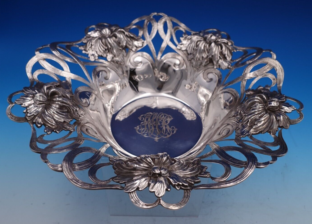 Chrysanthemum by Frank Smith Sterling Silver Fruit Bowl #1855 11" Width (#7970)