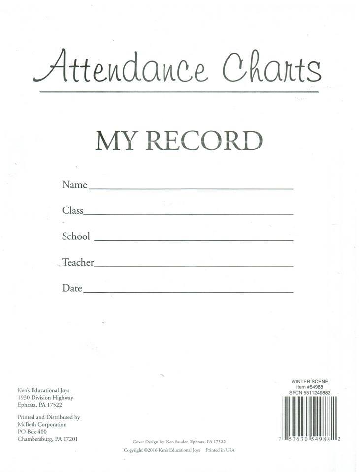 54985 - ATTENDANCE CHART SPRING SCENE