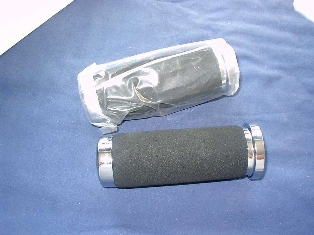 HANDLEBAR GRIPS PAIR NOS 130mm LONG TO FIT 1" HANDLEBARS